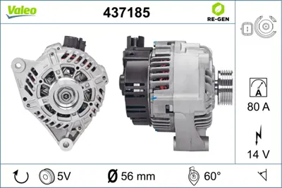 VALEO 437185 Valeo Alternatör *Fr* 5705GG