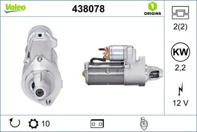 VALEO 438078 Mars Motoru (12v 2,2kw 10 Dıs) S-Class W220 00>05 C215 99>06 A0051512401