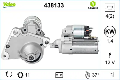 VALEO 438133 Mars Motoru 12v 11 Dıs 1,4kw Partner Iı Berlıngo Iı P2008 P308 P307 P207 Partner Tepe Berlıngo Iıı B 28100YV011 5802FP 95526662 9688268480 9688512780 9801667580