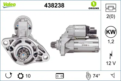 VALEO 438238 Marş Motoru Vag Audı A3 Passat 2.0 Fsı 2E911023KX