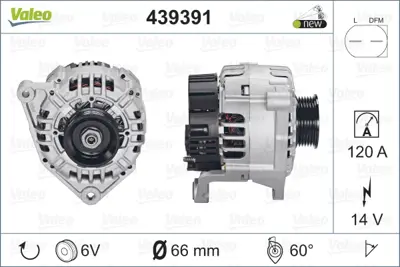 VALEO 439391 Alternator 12v 120a Audı A4 A6 A8 Passat 