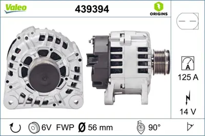 VALEO 439394 Alternator 12v 125a Laguna Iı 1,8 / 2,0 16v 8200112065