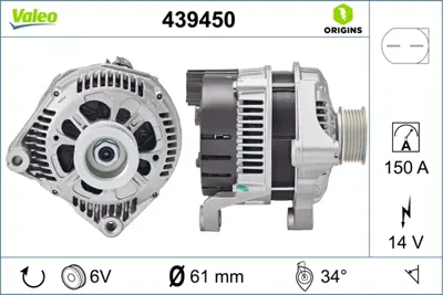 VALEO 439450 Alternator 12317788248