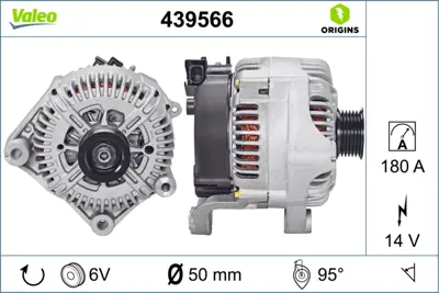 VALEO 439566 Alternator Sarj Dınamosu Bmw E60 E61 E63 E64 E65 E66 12v 180a 12317542934 12317542935