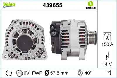 VALEO 439655 Alternator Berlıngo (Dw8b) 5705CL 9655531380