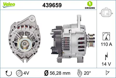 VALEO 439659 Alternator Kangoo 1,6 08> 8200622004