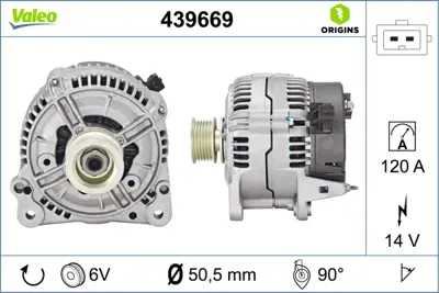 VALEO 439669 Alternator 14v 120a A3 Galaxy Alhambra Cordoba Ibıza Toledo Felıcıa Octavıa Caddy Golf Iıı Iv Passat 28903018BX 28903025S 28903027M 28903028B R95VW10300ABA