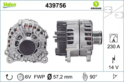 VALEO 439756 Alternator Vag 59903019X