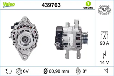 VALEO 439763 Alternator 12v Yarıs 2011> 270600Q140