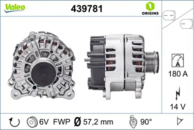 VALEO 439781 Alternator 14v 180a A6 10>18 A7 11>15 Q5 13>17 59903018T