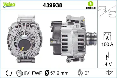 VALEO 439938 Alternator 6H903018L 6H903018LX