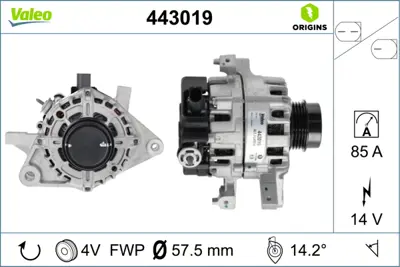 VALEO 443019 Alternator 270600Y370