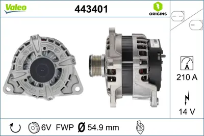 VALEO 443401 Alternatör Iveco 5801580941