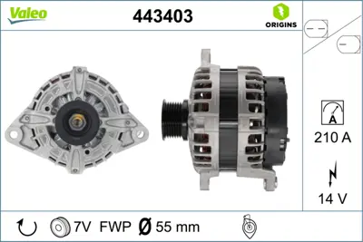 VALEO 443403 Alternator 14v 210a Daıly Vı 14> 5801580930