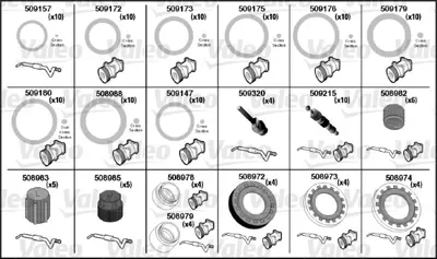 VALEO 509296 Klıma Tamır Takımı Opel / Vauxhall 