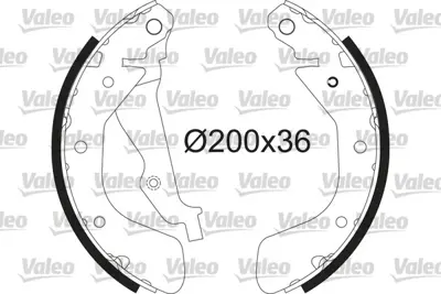 VALEO 564213 Pabuçlu Fren Balatası Opel Karl 1.0 01/15 - Vauxhall Vıva 1.0 01/15 1605307