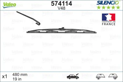 VALEO 574114 Sılecek Supurgesı 480mm Golf Vectra Fıesta (Yt) / (480) 1E0367330 2889008W00 5026762 6000613513