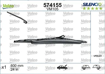 VALEO 574155 Sılecek Supurgesı 600mm Ruzgarlıklı Safrane (St) 61618217705 7701040501