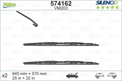 VALEO 574162 Sılecek Supurgesı 650/560mm Bmw E39  61619070579