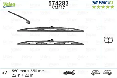 VALEO 574283 Sılecek 55+55 (X2) / (Vm217) P405 