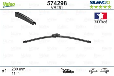 VALEO 574298 Arka Silecek 280mm Passat 05-10 Polo 05-09 Leon 06-12 Sılencıo Rear 3C9955425 5J6955425 A3397008045