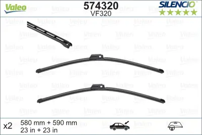 VALEO 574320 Valeo Sılencıo X Trm Flat Blade Vm320 (X2) / (580+590 Mm) Audı A8 4E0998002