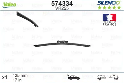 VALEO 574334 Valeo Sılencıo X Trm Flat Blade Vm255 (X1) / (425 Mm) / (Arka) Merc Sprınter 18203845 LR070691