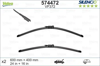 VALEO 574472 Valeo Sılencıo X Trm Flat Blade Vm372 (X2) / (600+400 Mm) Bmw 3 Serıes (E92 E93) / (09>) 61612455437