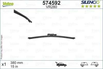 VALEO 574592 Silencio Vr280 X1 380 Mm Arka Land Rover Silencio X-Trm Flat Blade Muz Tipi Silecek Binek LR043987