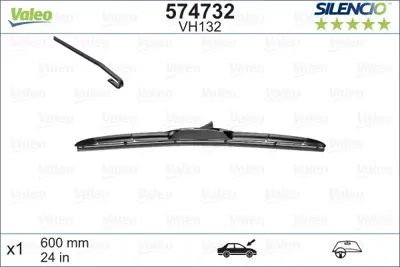 VALEO 574732 Sılecek Supurgesı On Sol Hıbrıt Vm132 (X1) / (600 Mm) Insıgnıa A 1272346 1613291580 642301 8250A173 85222K0020 95161605 98350C8100 983601S100 GS1E67330