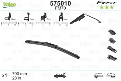 VALEO 575010 Sılecek Supurgesı 700mm (Adet) / (Fırst) Multıconnectıon Fm70 (Muz Tıpı) 1611354380 5176822 6423K3