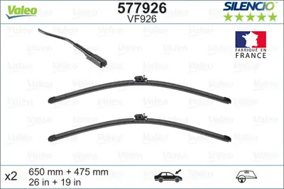 VALEO 577926 Silencio Vf926 X2 650 475mm Ön Mercedes B Silencio X-Trm Flat Blade Muz Tipi Silecek Binek A2478200502