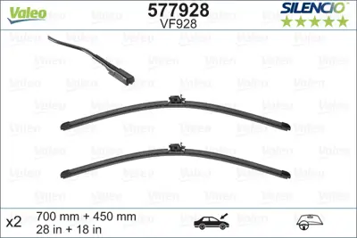 VALEO 577928 Sılecek Supurgesı On Tk. (700mm / 450mm) V-Class W447 14> Vıto W447 14> A4478205400