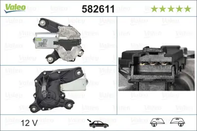 VALEO 582611 Silecek Motoru Arka Opel Merıva A Mpv X03 Opel Corsa-Astra G-Zafıra A-Merıva 9132802