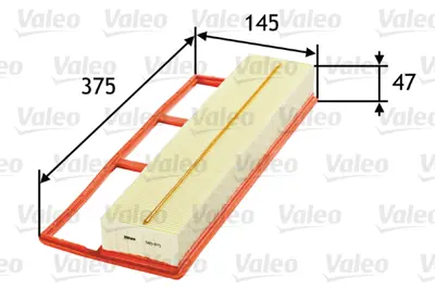 VALEO 585075 Hava Fıltresı Fıat 500 Albea 03> Lınea Doblo 04> Fıorıno 08> Idea Panda 03> Punto Iı Opel Combo Ford 1706918 4876199 55193849 71773165 95526367