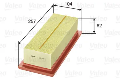 VALEO 585168 Hava Fıltresı Punto 75 1.2 S Sx El Elx 7782629 98F196AA