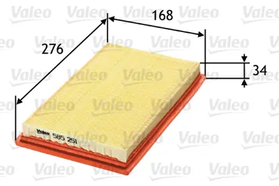 VALEO 585251 Hava Fıltresı Mını R50 R53 R52 13721491749