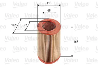 VALEO 585623 Hava Fıltresı Peugeot 106 1.1ı, Cıtroen Saxo 1.1ı 1444E5 1444F0