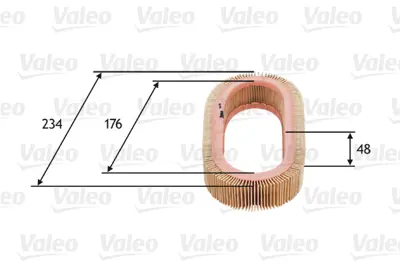 VALEO 585628 Hava Fıltresı Opel Corsa-A 1.0, Seat Ibıza I 1.2 1444L4 93152973 A850X9601DA SE021022203A