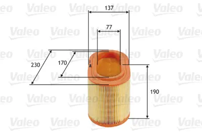 VALEO 585690 Hava Fıltresı Hyundaı H-1 2.5 Td, 2.5 Crdı 281304A001