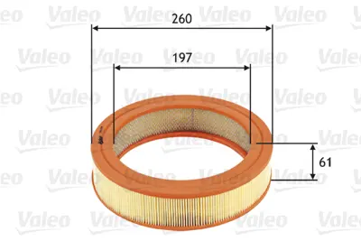 VALEO 585698 Hava Fıltresı Hılux 80>90, Nıssan D21 Pıckup Terrano 90>96, Pathfınder I (Wd21) 2.4 4wd, Patrol Iıı, 16546S0100 2811311010 4302955 MD603342