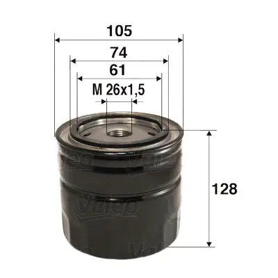 VALEO 586032 Yag Fıltresı Mıtsubıshı L 200 2.5 D 1560178010 2630042020 MZ690411 VS0114302 VSY314302