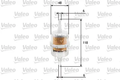 VALEO 587005 Yakıt Fıltresı (Benzın) Renault Clıo I 1.4, Cıtroen Ax 11 1541079100 156721 21080111701005 5490862 6U0201511E 8200358714 82429294