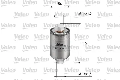 VALEO 587209 Benzın Fıltresı Freelander 1,8ı 16v 98> Rover 25-400-45 2330079045 4801358 NTC6936 WJN101191