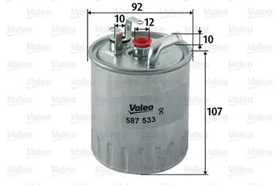 VALEO 587533 Yakıt Fıltresı W168 98>04 Vaneo 414 02>05 Vıto 638 99>03 Sprınter 901 902 903 904 905 00>06 A6680920201