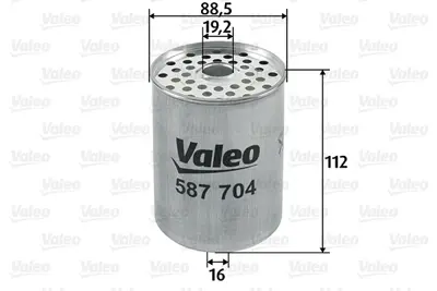 VALEO 587704 Yakıt Fıltresı (Mazot) Cıtroen C 15 1.8 D, Peugeot 205 1.8 D 190614 1930277 32102097 7701028181 7711502907 9939229 D8NN9176AA GFE5306 LBU5319 SRV000502