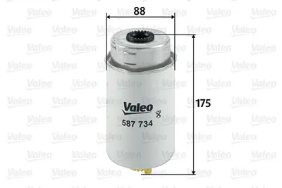 VALEO 587734 Yakıt Fıltresı (Mazot) Ford Transıt V148 2.0 Tdcı 04>06 4537951