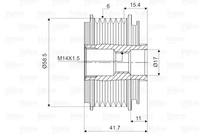 VALEO 588091 Rulmanlı Kasnak Jaguar 