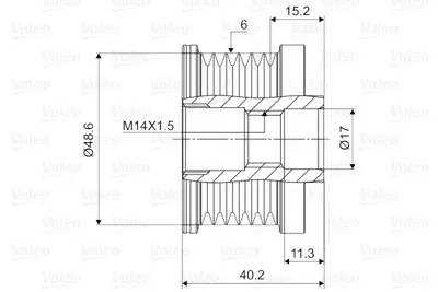 VALEO 588102 Alternatör Kasnagı 7701066401