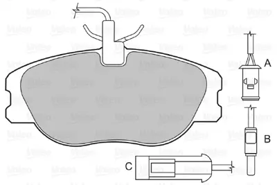 VALEO 598009 On Fren Balatası (Tk) Croma Alfa 155 2,0 Turbo 92 96 Twın Spark Sport 95 97 2,5sport / Td 92 97 9944329